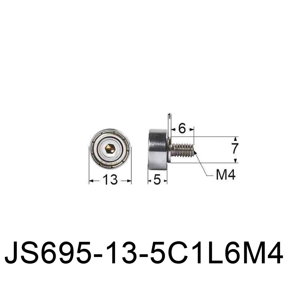 NTBG 7-52mm Metal Ball Bearing Pulley Flat Roller Guiding Wheel M3-M10 Threaded