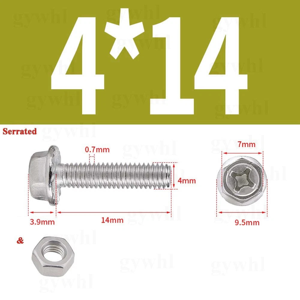 Phillips Hex Flange Bolts with Hex Nuts — Serrated & Smooth, M3–M8