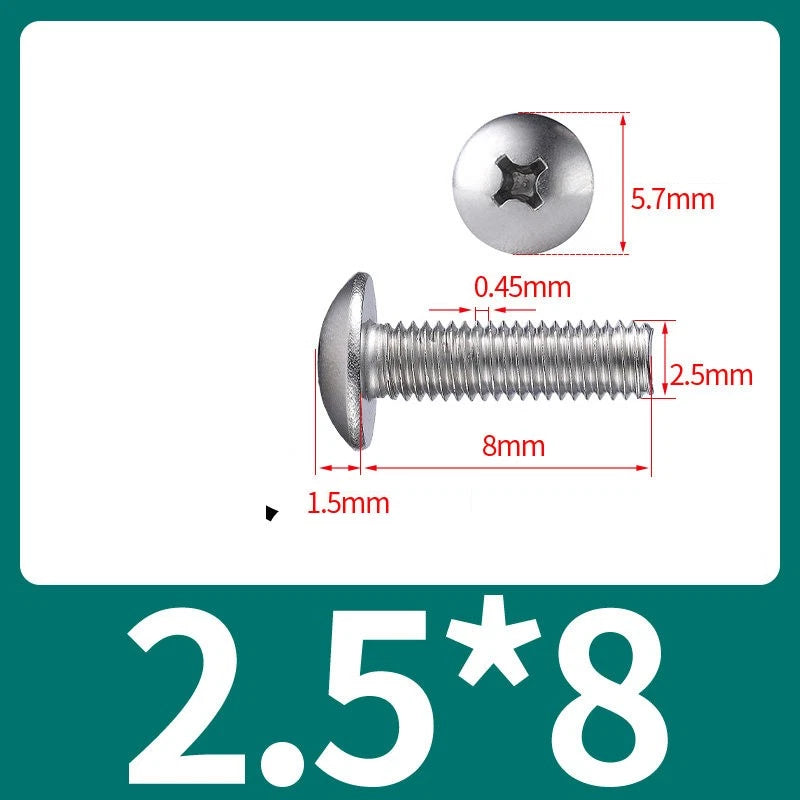 Phillips Flat Head Machine Screws M2-M8 | A2/A4 Stainless Steel
