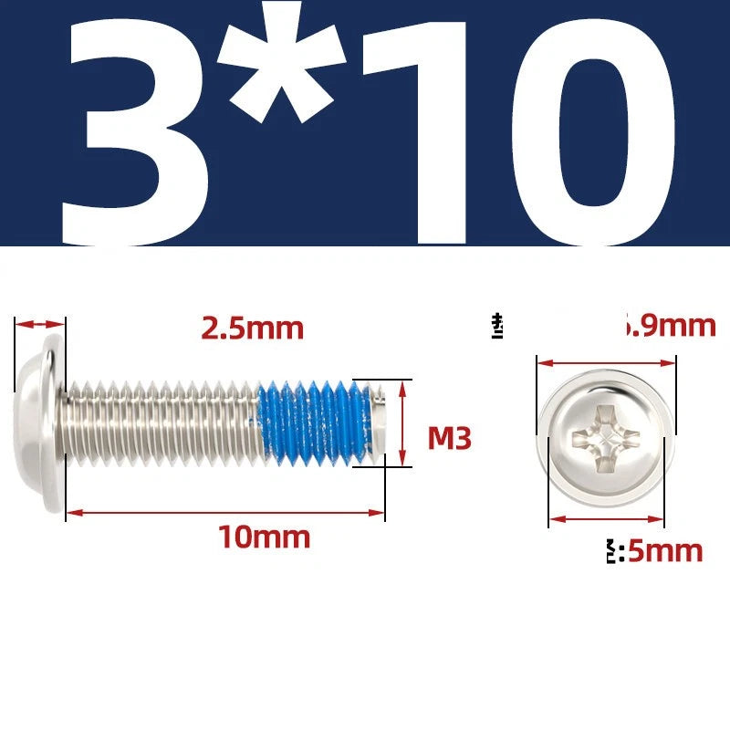 M2–M6 Flanged Button Head Screws – Carbon Steel, Phillips Drive, Nickel or Black Zinc Plated