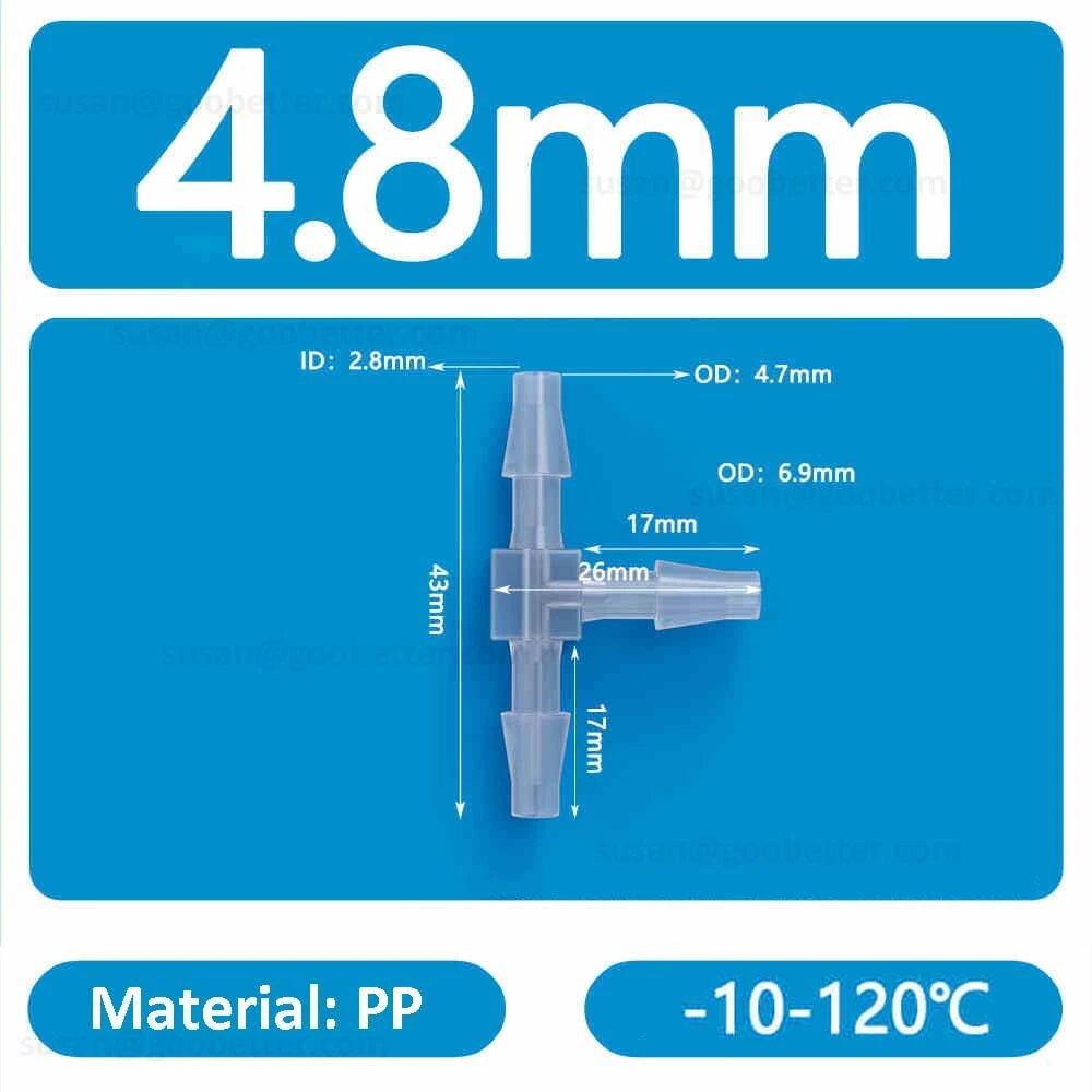 Plastic Barbed Hose Connectors — T-Piece, Elbow & Straight Fittings for Air & Water Lines
