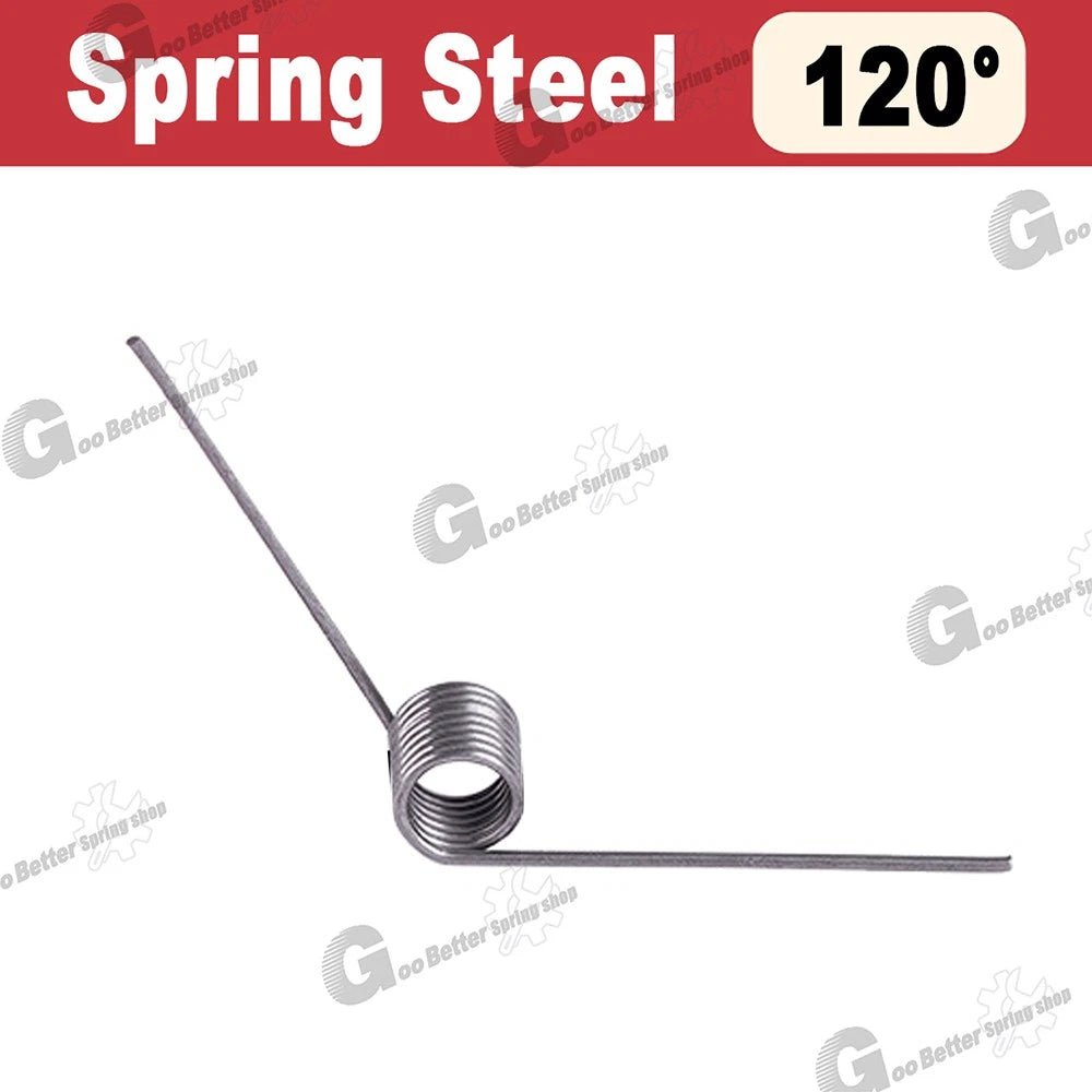 Torsion Spring 3 - 9 Coil (10 pcs), 0.8mm Wire dia, 5 ~ 10mm OD, Left spring Steel - HomeDIYer