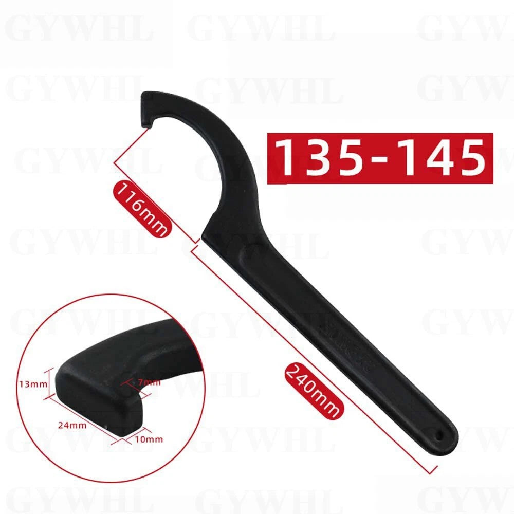 Carbon Steel Crescent Hook Head Round Nut Spanner C Shape Wrench Tool Hand Tool