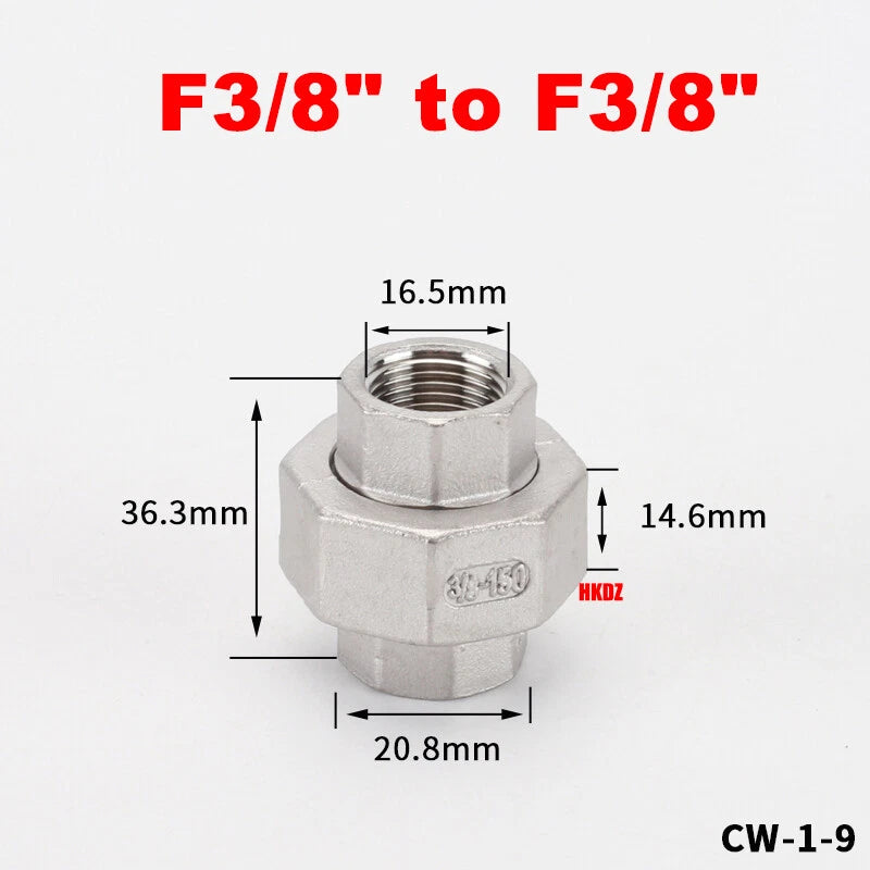 BSP Reducing Fittings 304 Stainless Steel Male Female Adaptor Straight Nipples