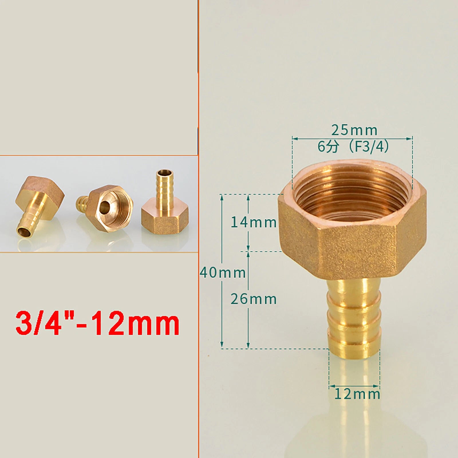 Brass Female BSP Blanking Cap Stop End Pipe Fittings — 1/8" to 1" Hex & Octagonal