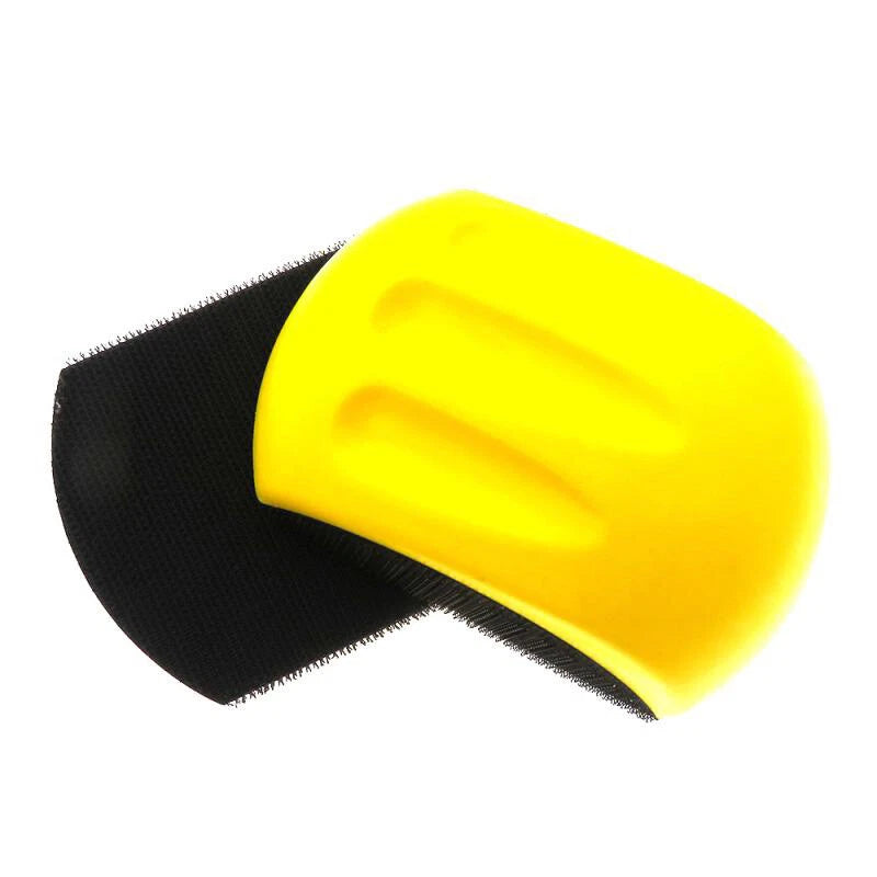 Mouse‑Shaped Hand Sanding Block — Ergonomic Foam Grip with Hook & Loop Base for Standard Sanding Discs