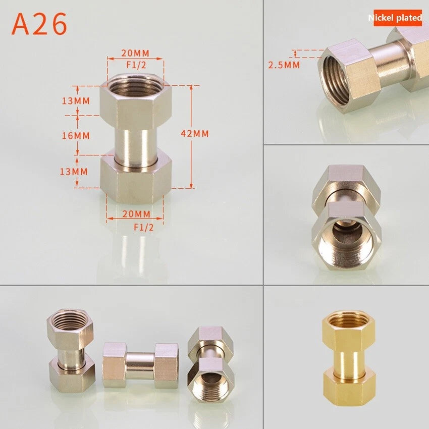 BSP 1/2" Brass Pipe Fittings — Adapters, Elbows, Tees & Connectors
