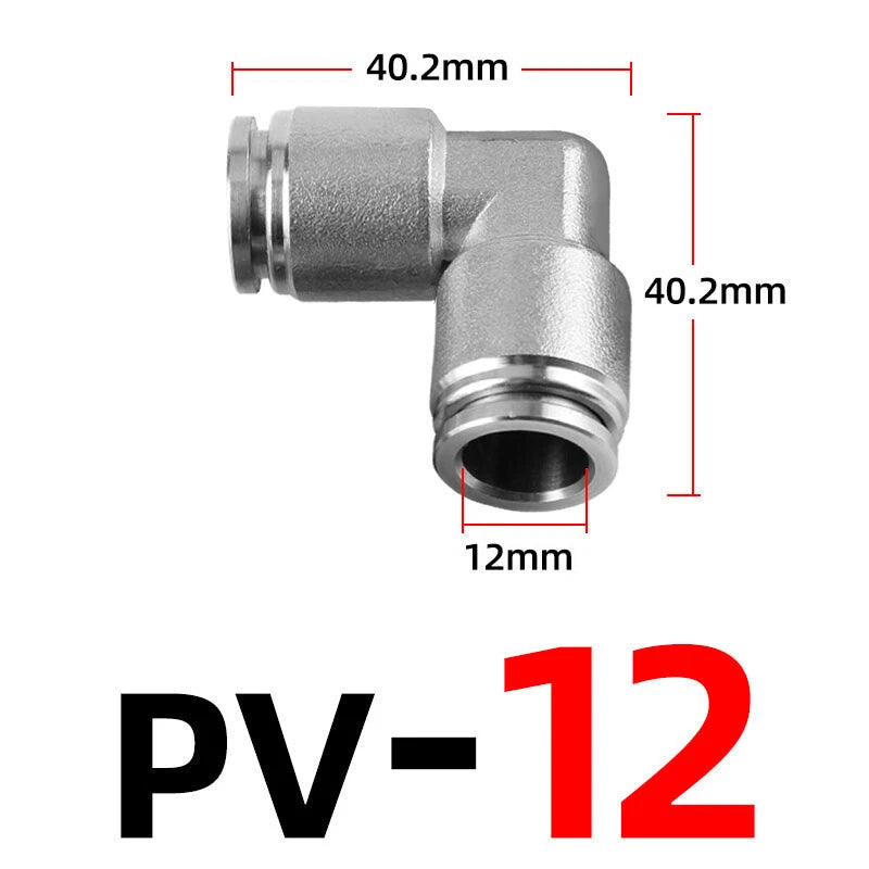 Pneumatic Push-In Elbow Fittings — Equal & Reducing Elbow Connectors for Air & Water Hose
