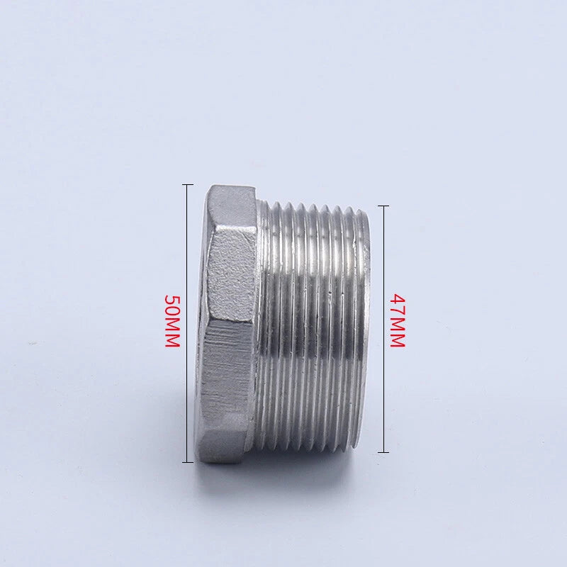 BSP Male Stainless Steel Countersunk End Plug — Internal Hex, 1/4" to 2"