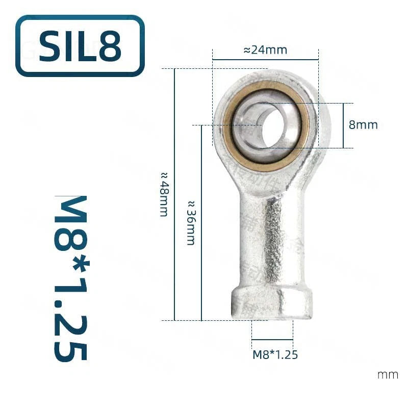 SI Female Series Rod End Bearings M3 M4 M5 M6 M8 M10 - M30 Right-Left Thread