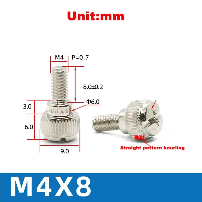 M3~M6 Phillips Carbon Steel Step Knurled Thumb Screws | Hand Grip Knob Bolts - HomeDIYer