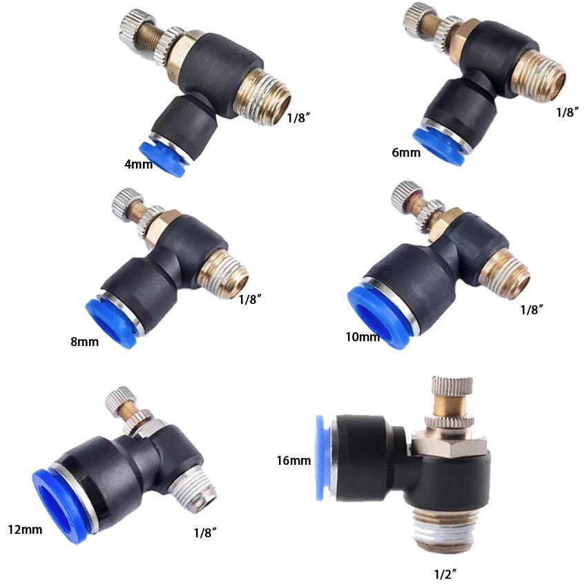 4- 16mm Nylon Pneumatic Push Fit Connector Tube Pipe Joiner Air Water Lines Hose
