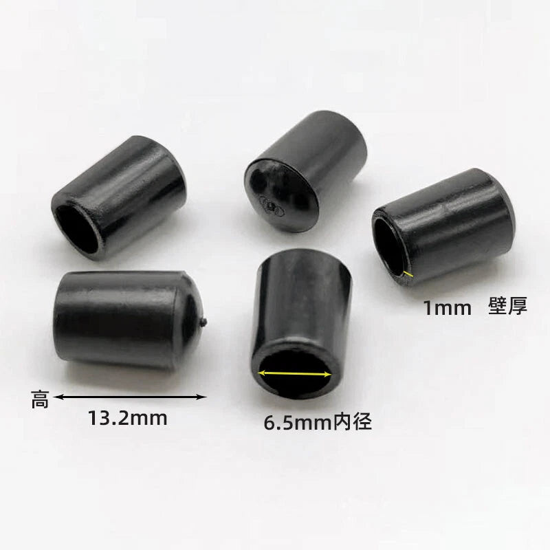 Goobetter Round PVC Rubber End Caps – 2.5mm to 19mm (Black, White, Transparent)