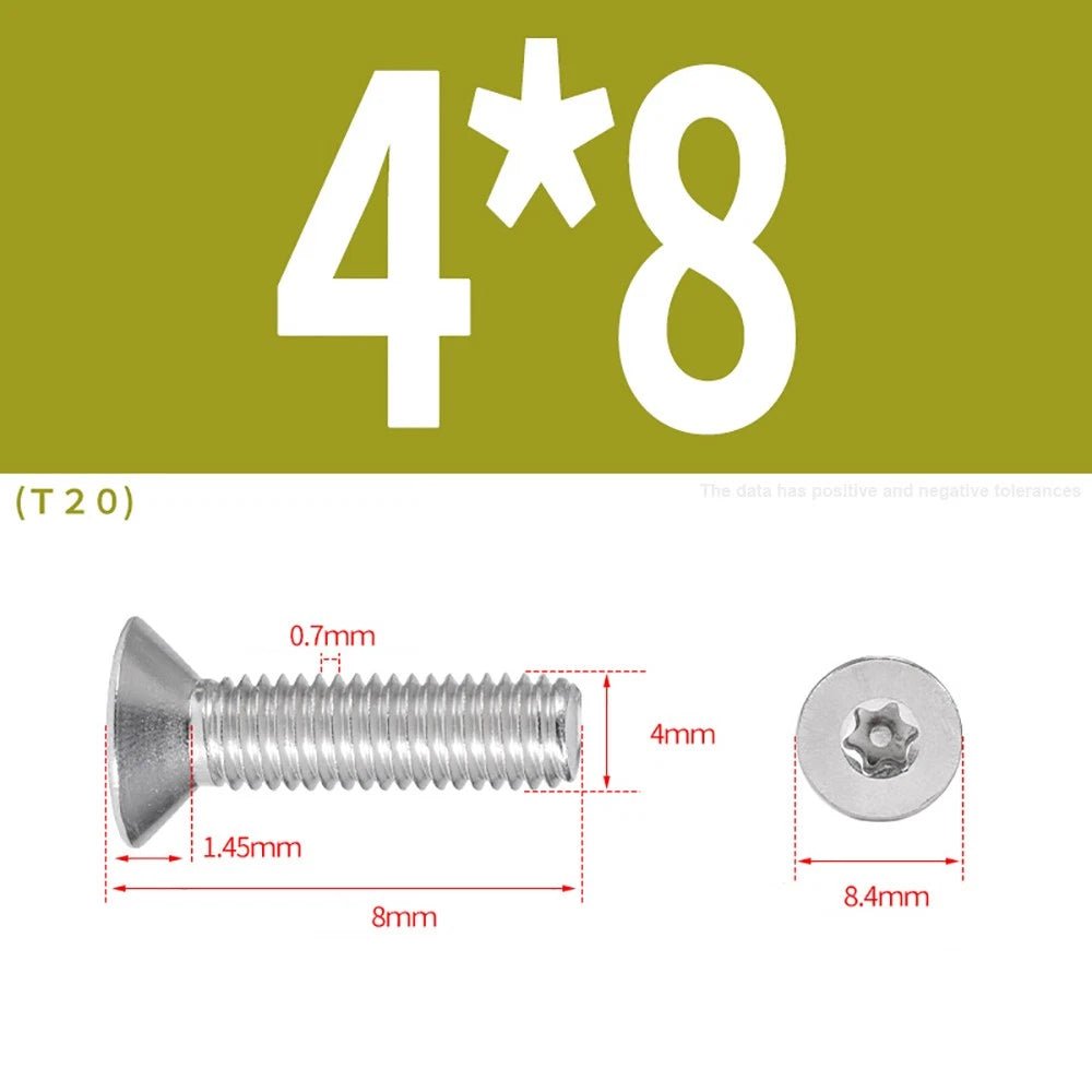 M3–M8 Pin Torx Countersunk Flat Head Machine Screws | A2 Stainless Steel - HomeDIYer