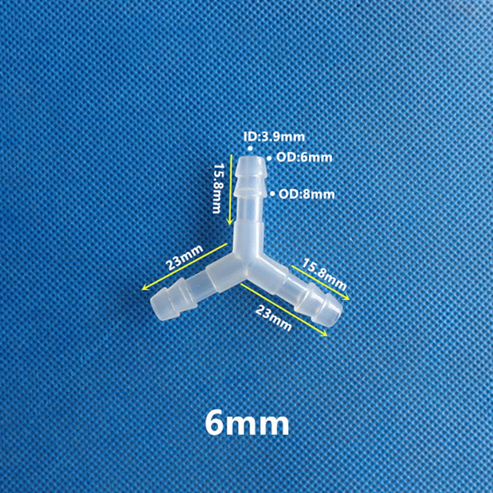 Y-Type 3-Way Barbed Hose Connector — Plastic Tee Fitting for Tube & Pipe