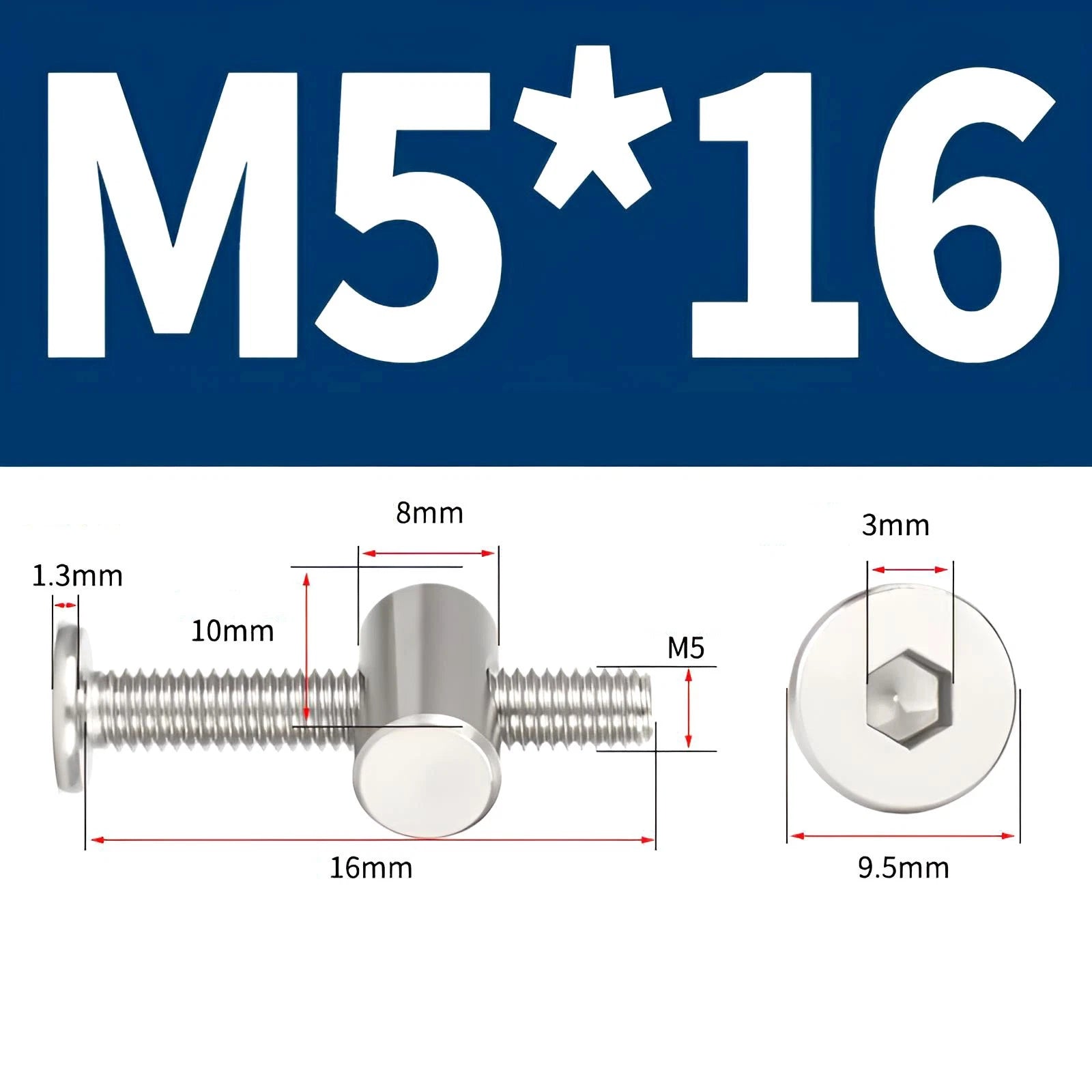 M4 M5 M6 M8 304 Stainless Steel Furniture Connecting Bolts with Barrel Nuts