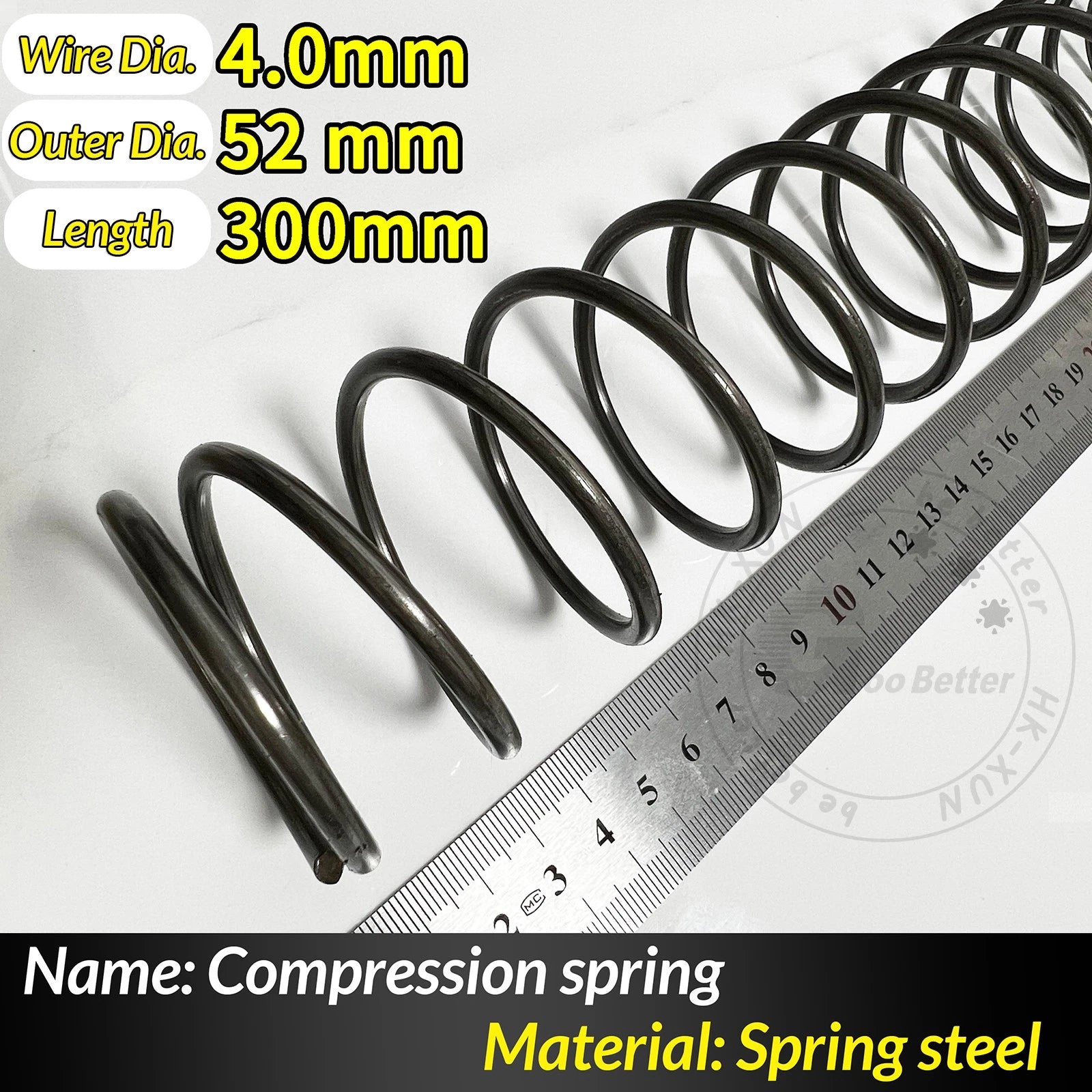 Compression Spring Pressure Springs, Wire Dia 4-5mm, OD 20-80mm, Length 300mm