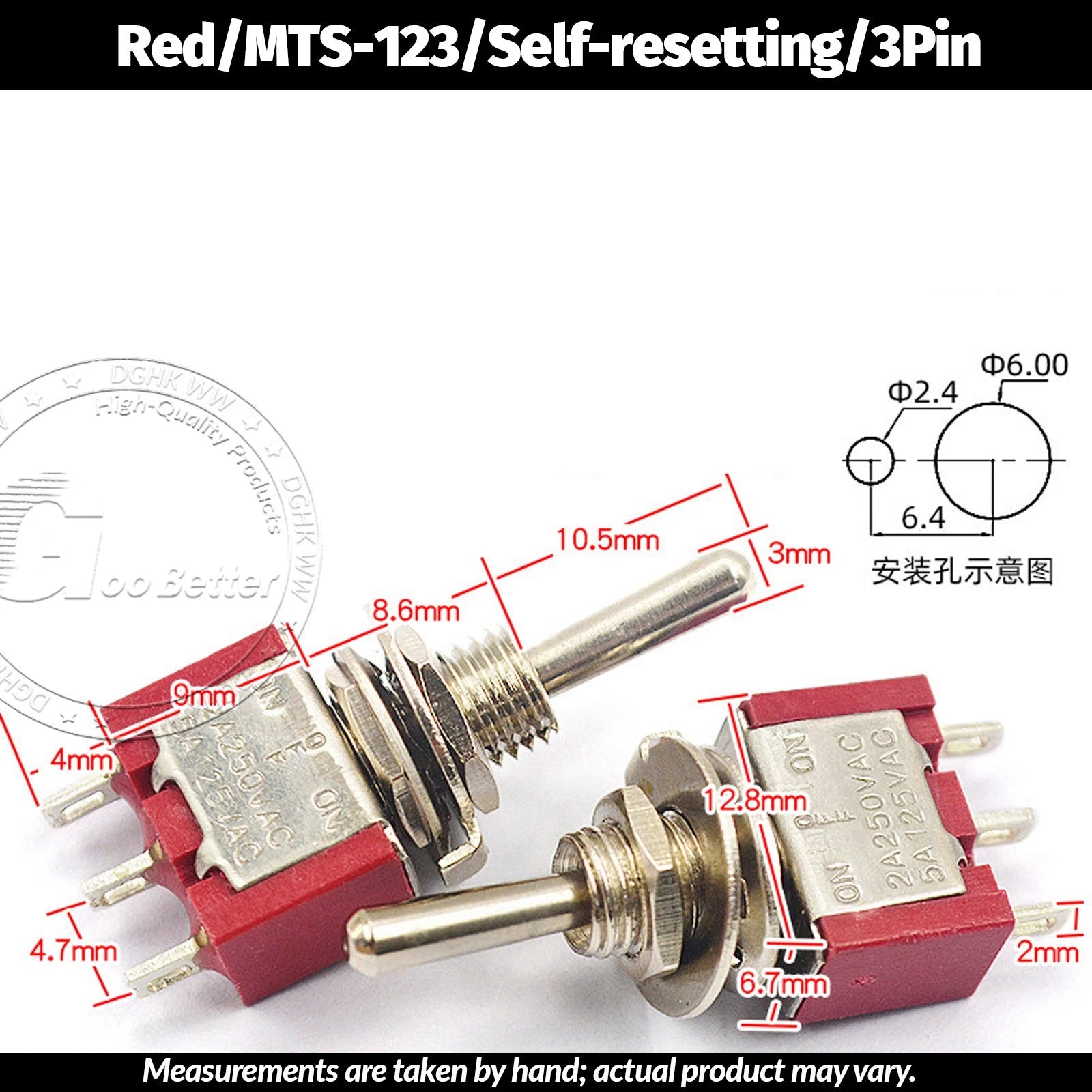 Miniature Toggle Switch — SPST/SPDT, 2–12 Pin, MTS/E-TEN/RLS Series, 79 Types