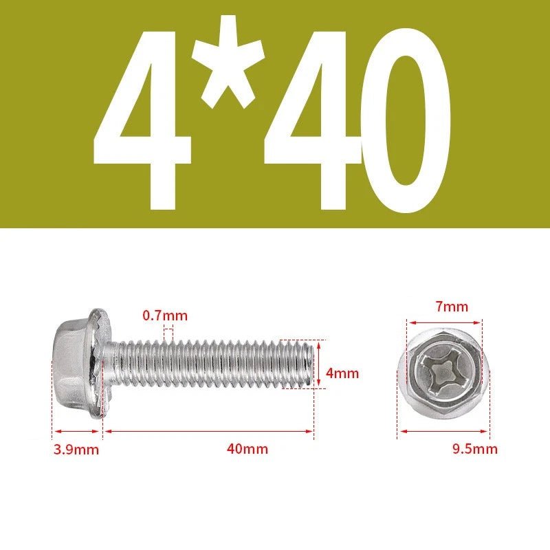 Phillips Hex Flange Screws 304 Stainless Steel M3–M8 | Dentate & Flat Flange - HomeDIYer
