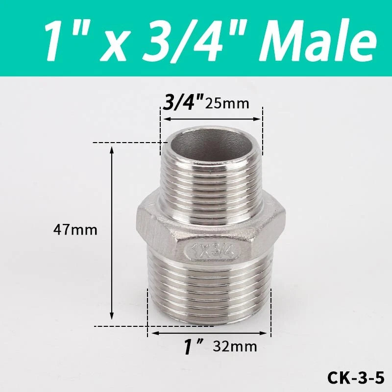 Stainless Steel BSP Pipe Fittings — Plug, Nipple, Elbow, T-Piece & More (1/8" to 4")