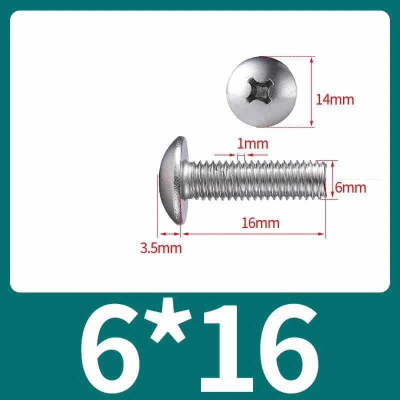M2–M8 Stainless Steel Phillips Truss Head Machine Screws | 201 / 304 / 316 - HomeDIYer