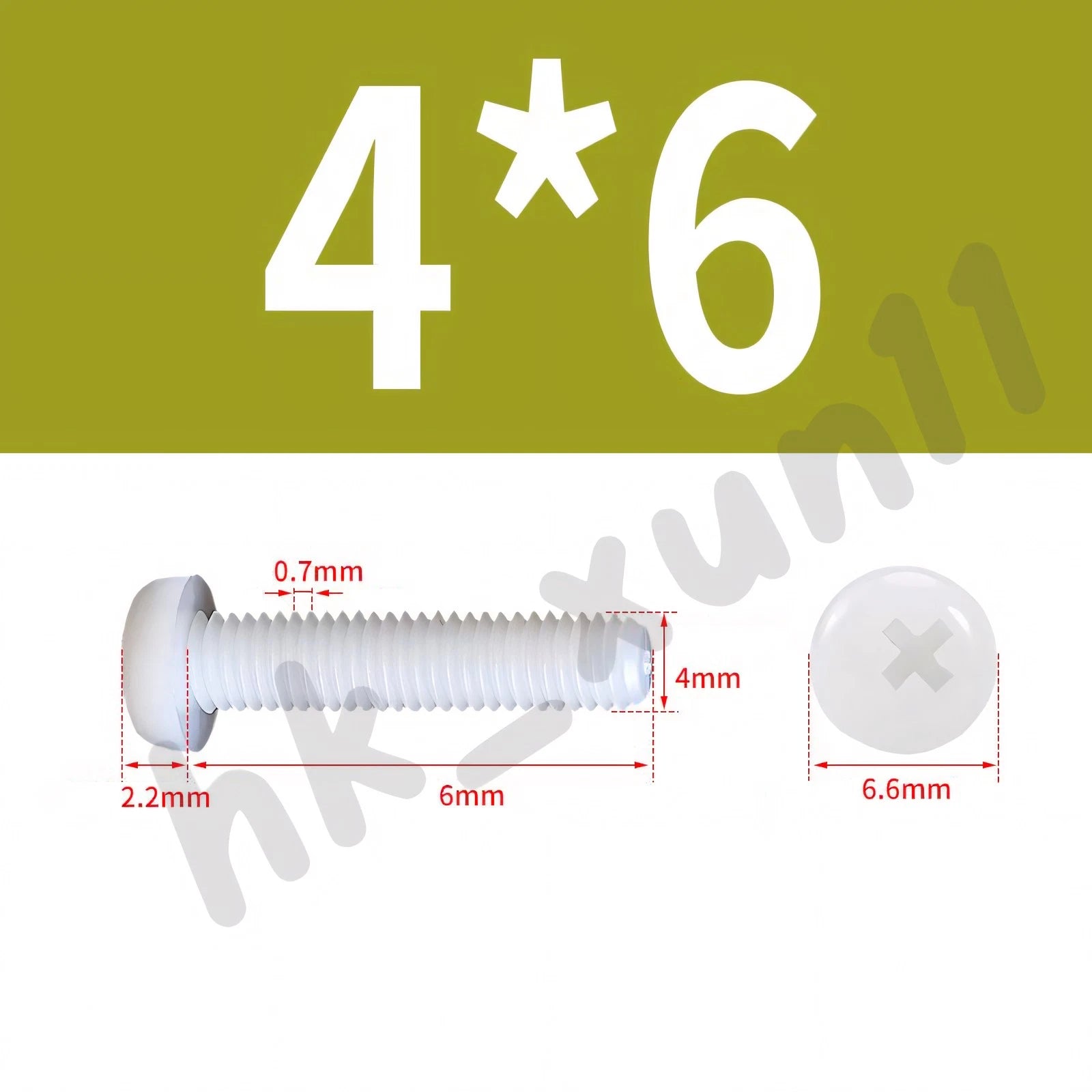 White/Black Nylon Phillips Machine Screws – M2 to M6, Plastic Round Pan Head Bolts