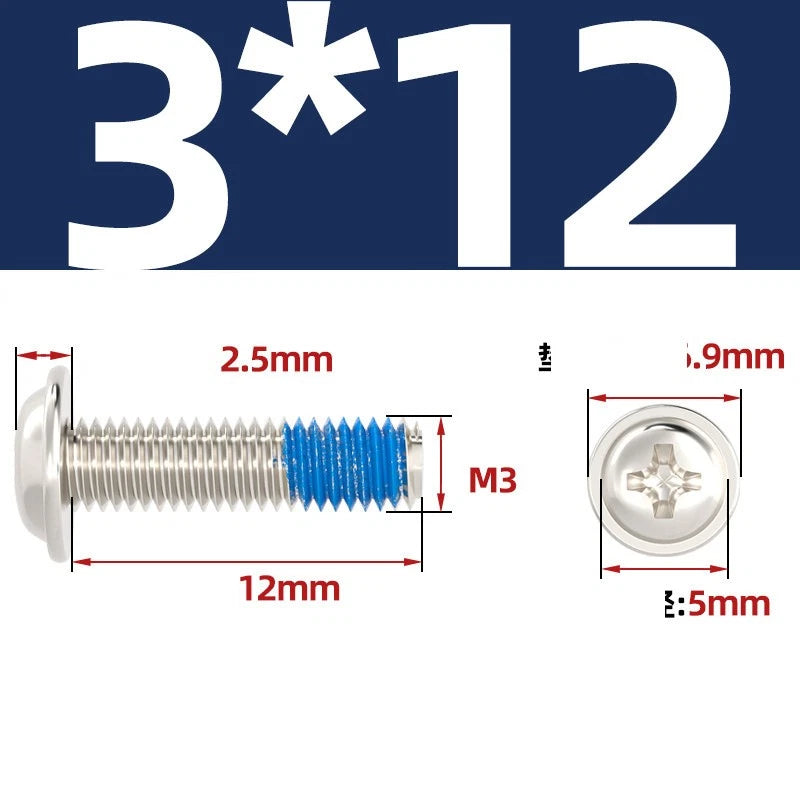 M2–M6 Flanged Button Head Screws – Carbon Steel, Phillips Drive, Nickel or Black Zinc Plated