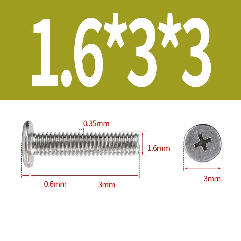 M1–M8 Ultra Thin Flat Head Phillips Machine Screws – A2 Stainless Steel, Fully Threaded