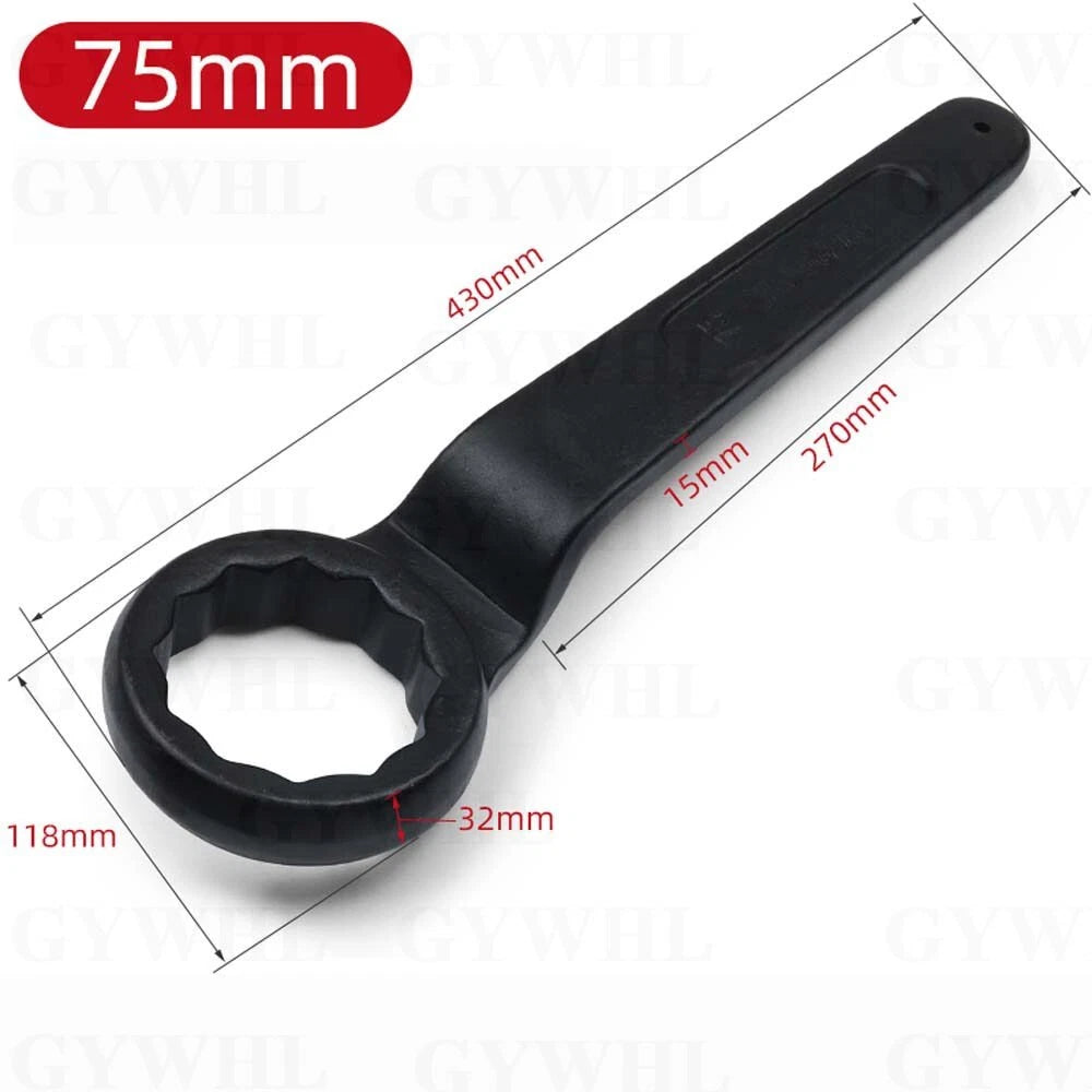 Slogging Striking Wrench Spanner Offset Box End Ring Type Wrench Carbon Steel