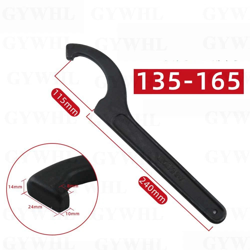 Carbon Steel Crescent Hook Head Round Nut Spanner C Shape Wrench Tool Hand Tool