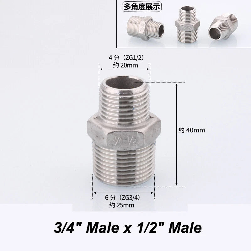 Stainless Steel 90° Elbow BSP Pipe Fittings — Female & Male Reducing Adapters
