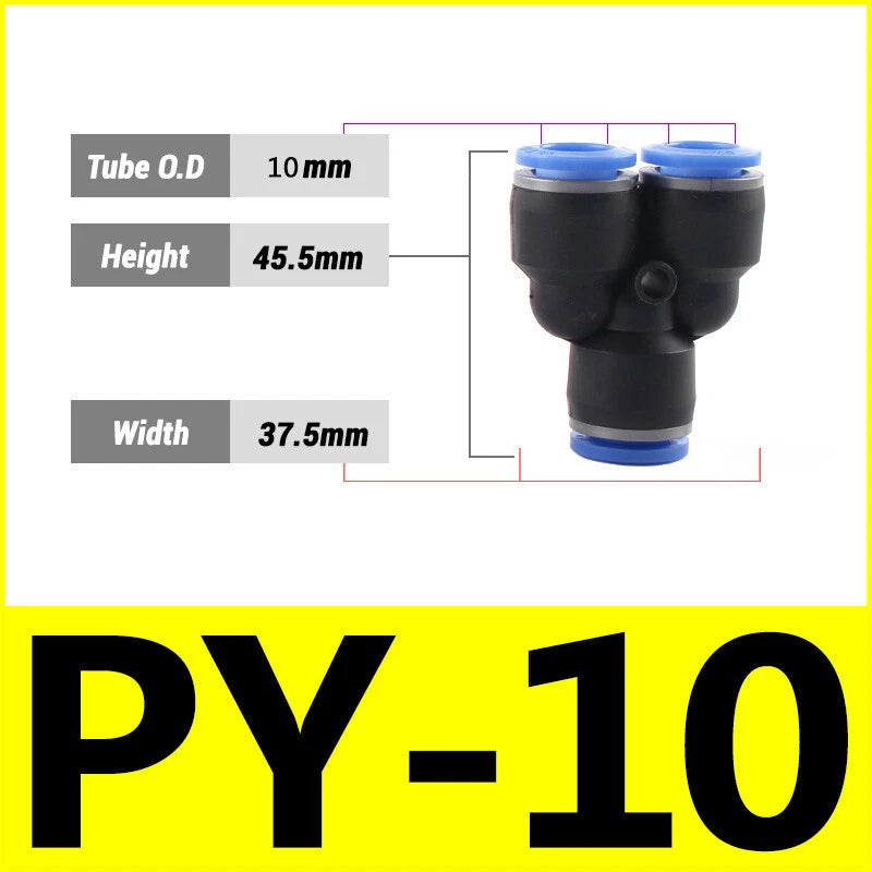 Nylon Pneumatic Push Fit Connector Tube Pipe Joiner Speed Air Water Lines Hose