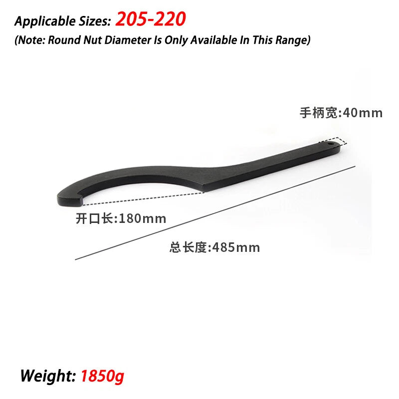 Hook Wrench C Spanner 22mm-320mm Repair Tool Motorcycle Bike Steering Suspension