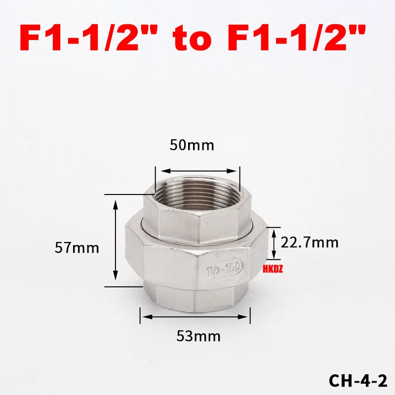 BSP Reducing Fittings 304 Stainless Steel Male Female Adaptor Straight Nipples