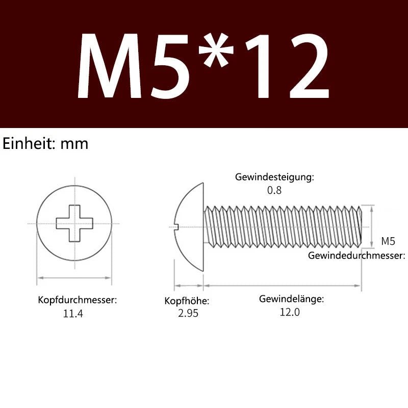 M3 M4 M5 Aluminum Phillips Truss Head Screws DIN 7983 – Metric Machine Bolts - HomeDIYer