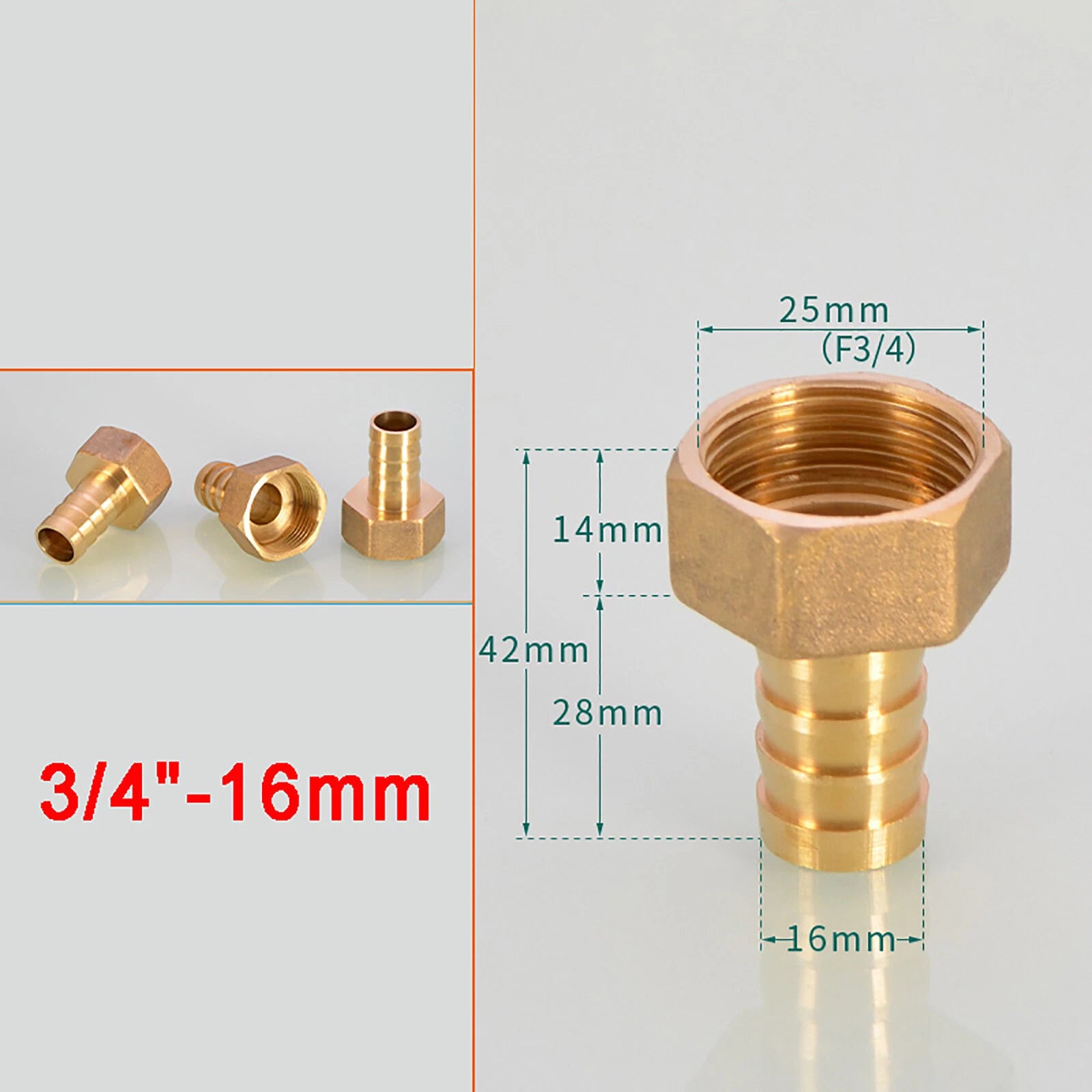 Brass Female BSP Blanking Cap Stop End Pipe Fittings — 1/8" to 1" Hex & Octagonal