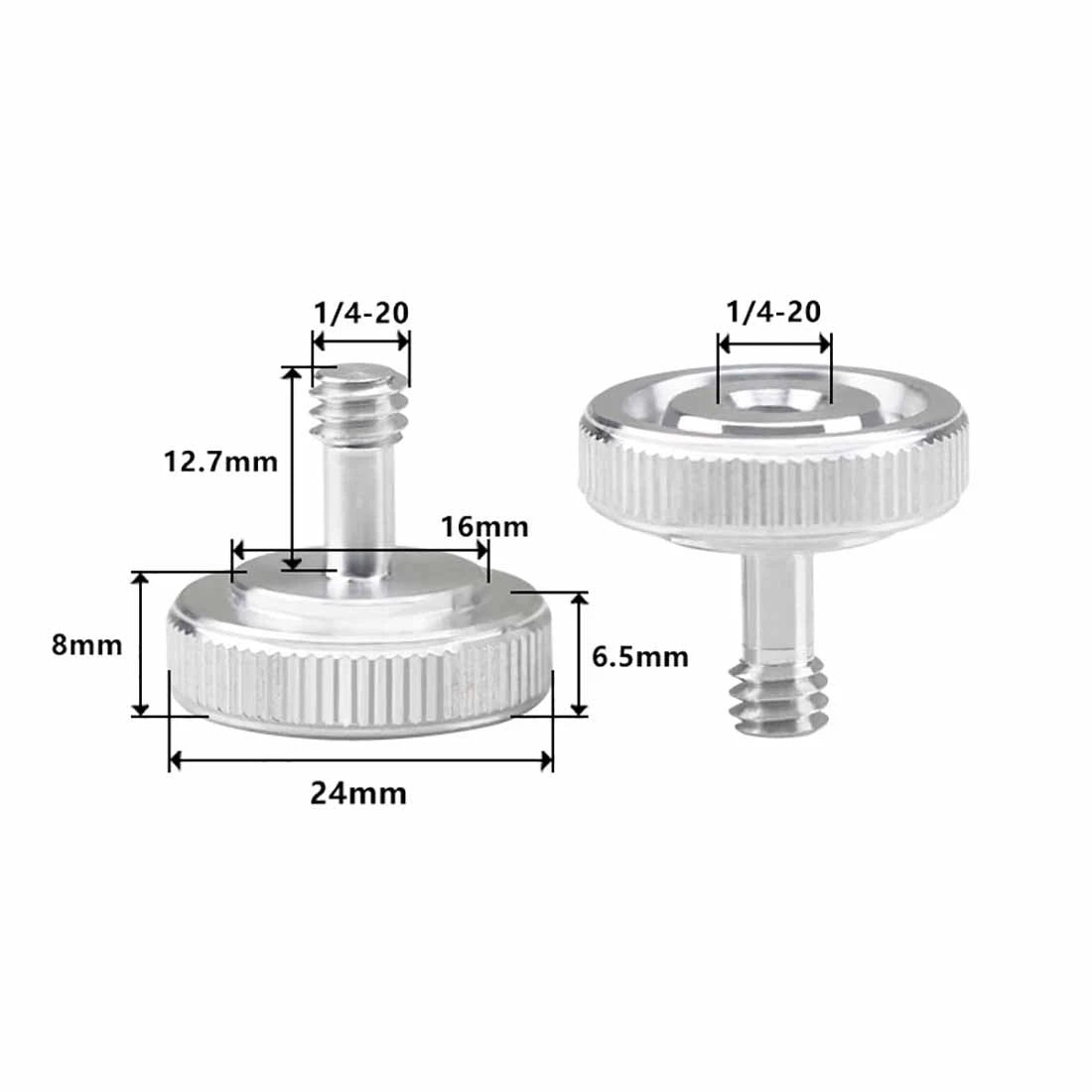 1/4" Camera Thumb Screws – Aluminum Alloy & Stainless Steel Pan Head Adapter Bolts - HomeDIYer