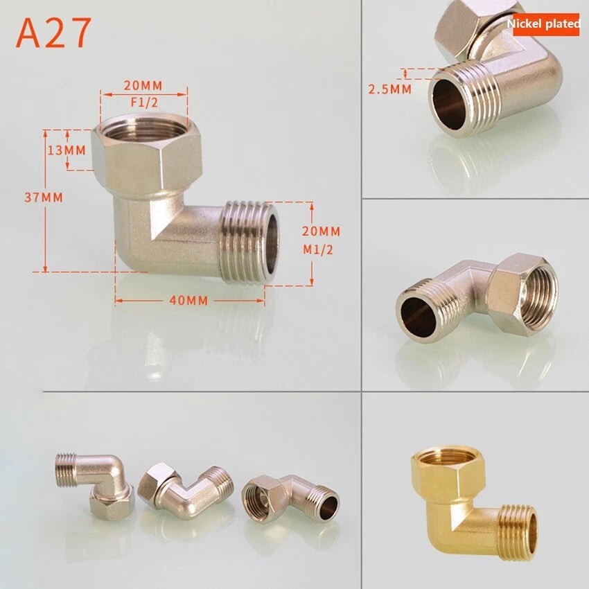 BSP 1/2" Brass Pipe Fittings — Adapters, Elbows, Tees & Connectors