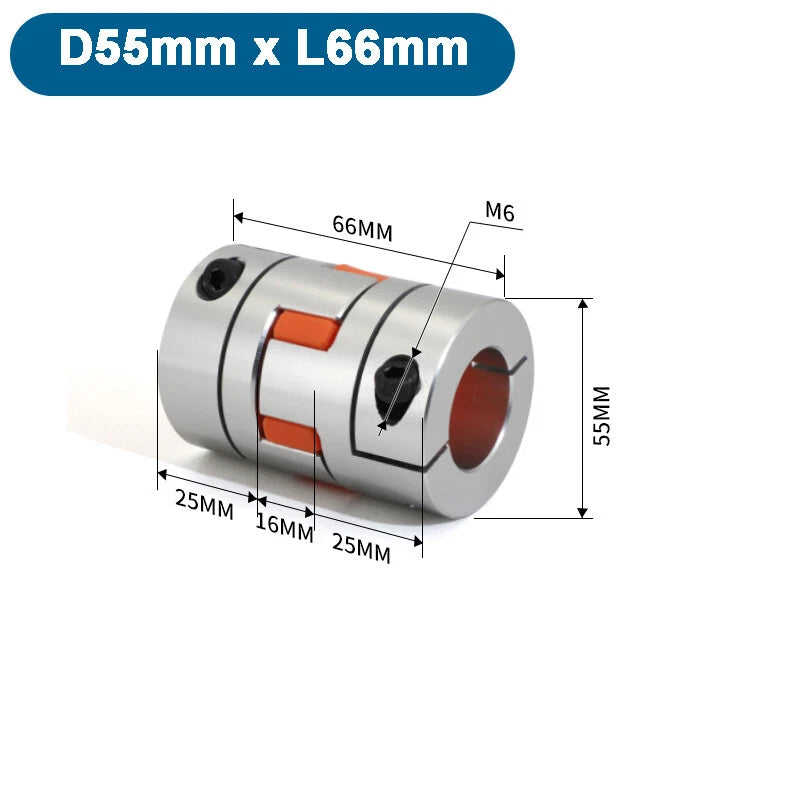 CNC Shaft Coupler Flexible Plum Spider Jaw Coupling Stepper Motor D14mm - 150mm