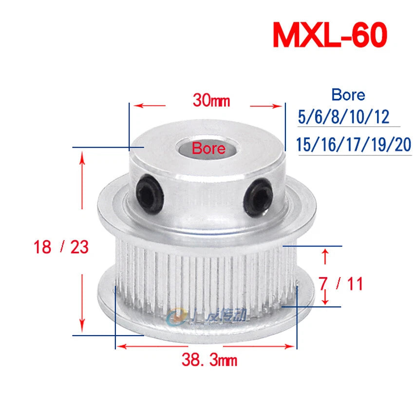 MXL 14-160Teeth Timing Belt Pulleys Pitch 2.032mm With Step For 10mm Width Belt