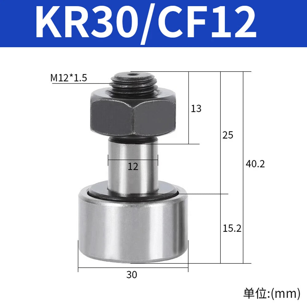 CF3-CF30-KR10-KR90 Bearing Steel Cam Follower Bolt-type Needle Roller Bearings