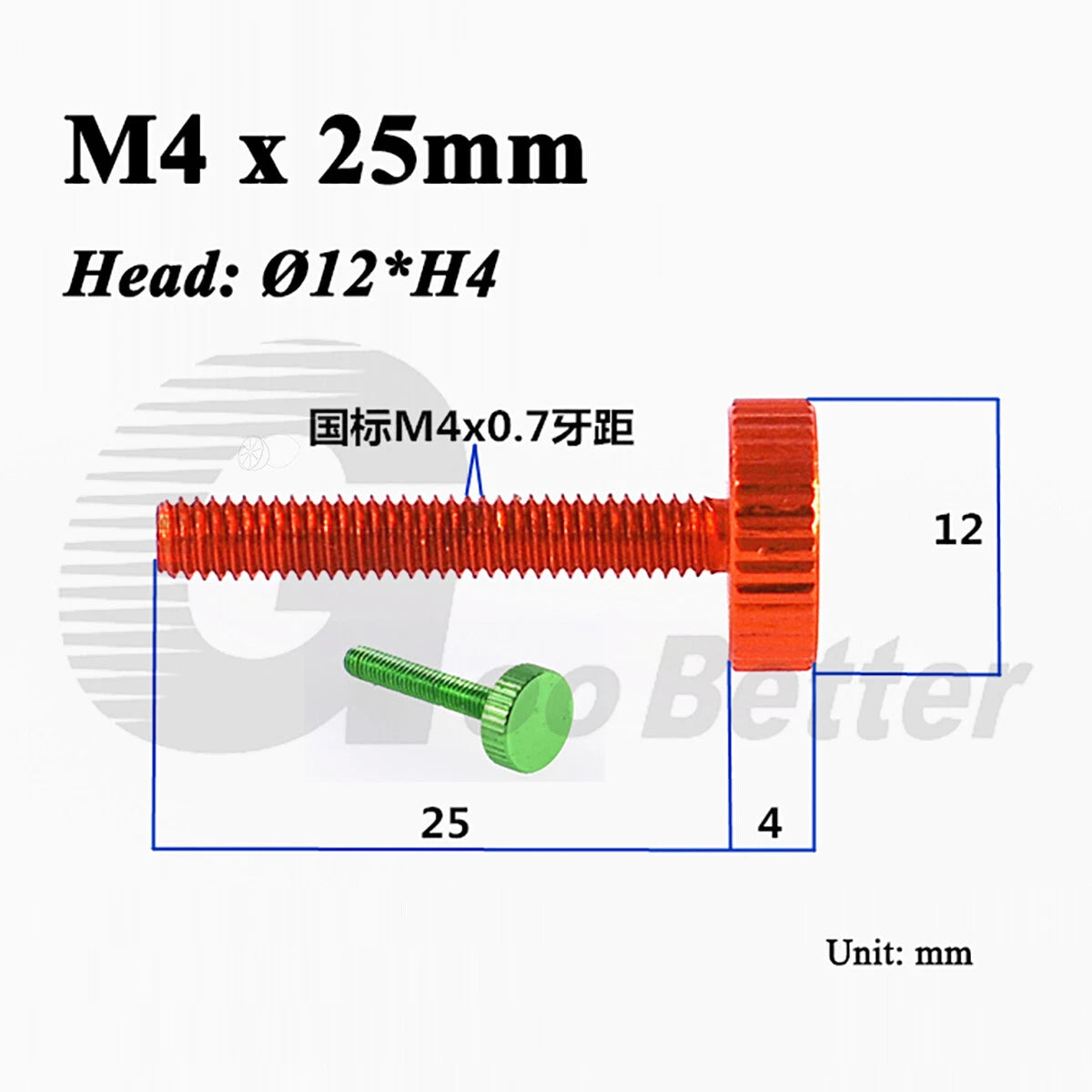 Aluminum Knurled Thumb Screws – M2 to M6 Flat Head Hand Grip Bolts, 10 Colors