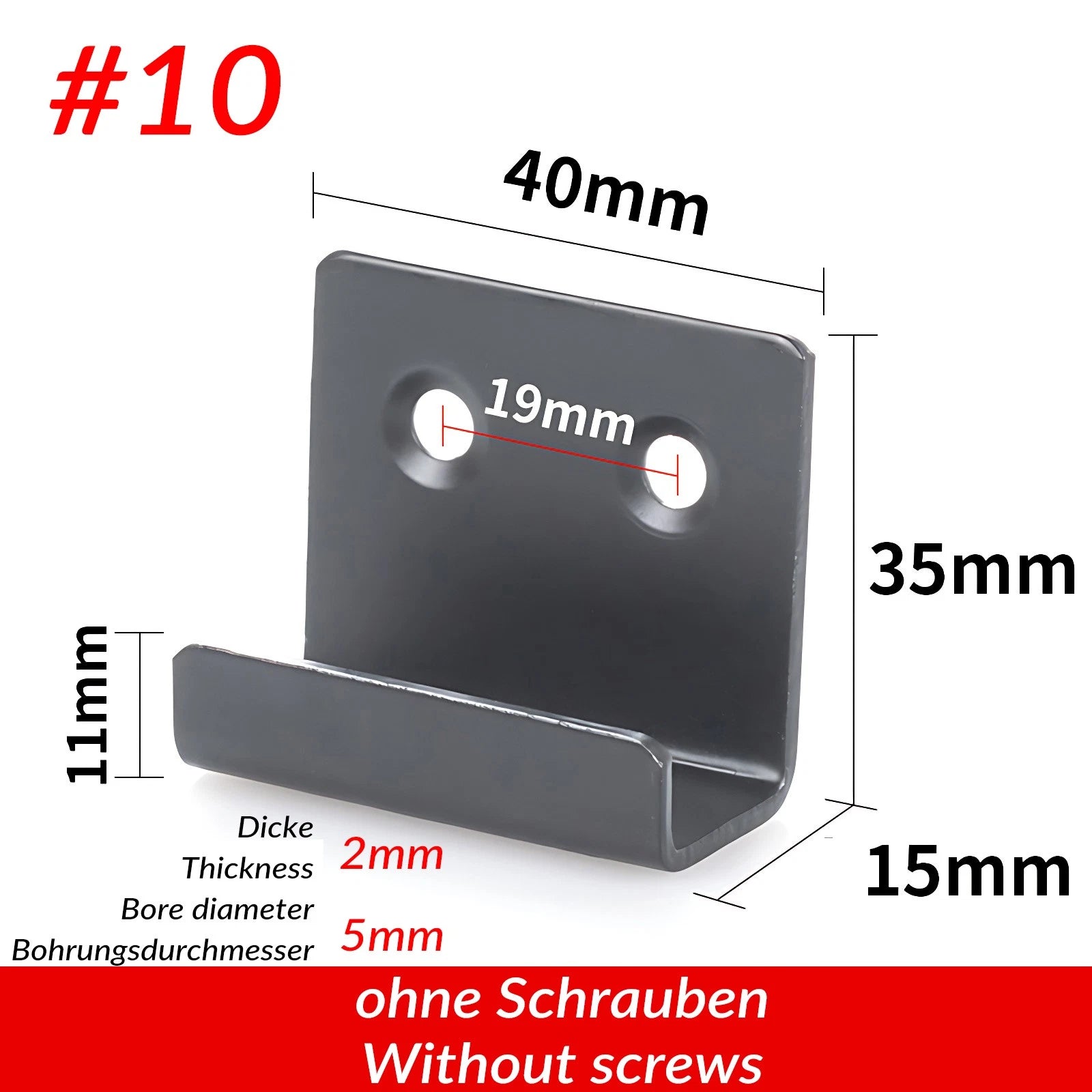 U Shaped Brackets Flat Hooks Stainless Hooks Ceramic Tile Display Bracket