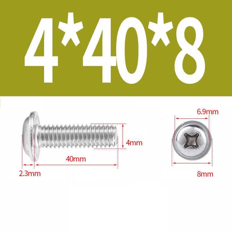 Phillips Flanged Pan Head Machine Screws 316 Stainless Steel M3 M4 M5 M6 - HomeDIYer
