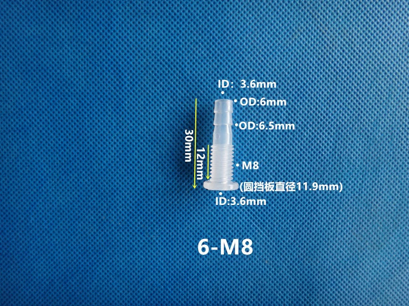 Metric Plastic Striaght Bulkhead Fitting Hose Barb Connector Inch Tube Adapter