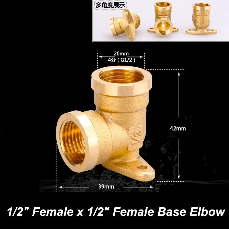 BSP Brass Pipe Fittings – Elbow & Union Connectors, Female/Male, 1/2" 3/4" 1"