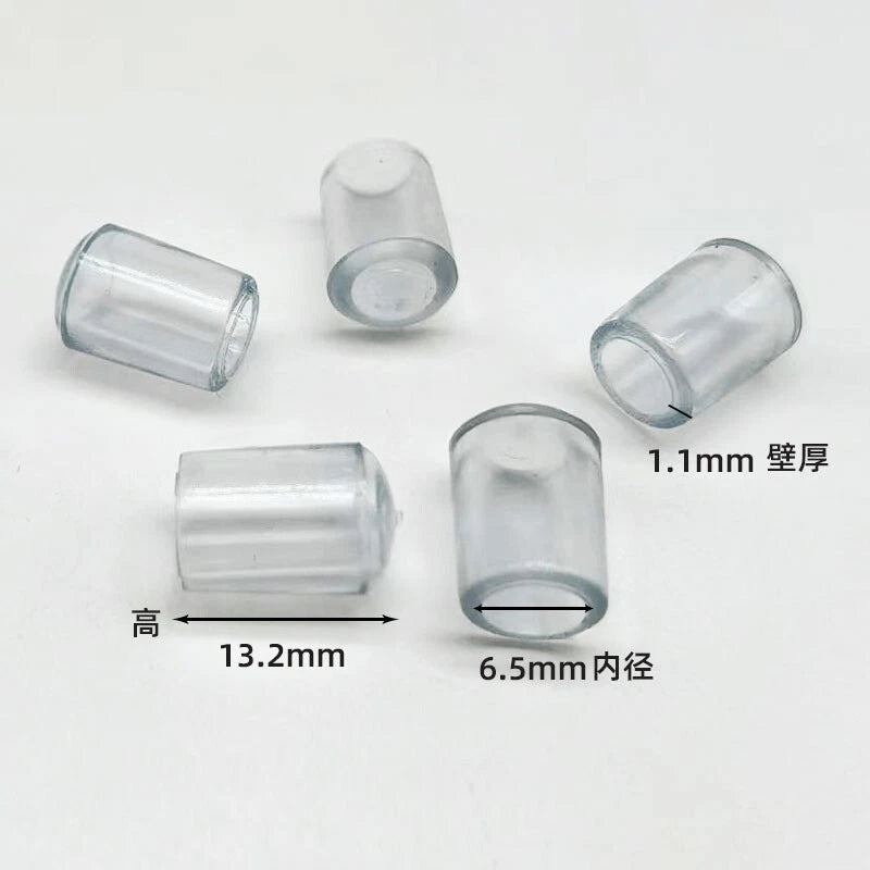 Goobetter Round PVC Rubber End Caps – 2.5mm to 19mm (Black, White, Transparent)