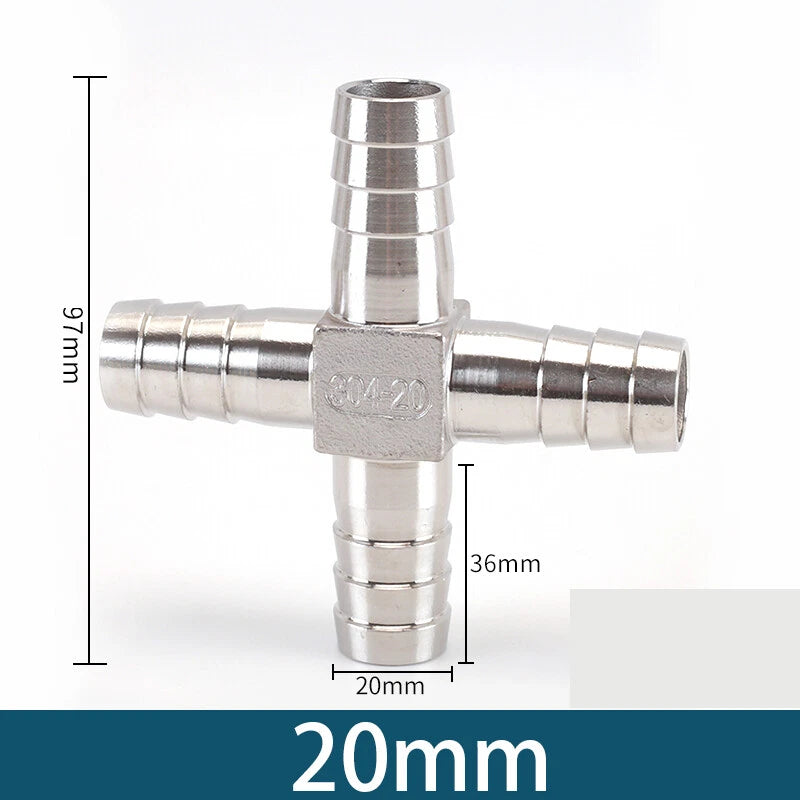 Stainless Steel T Joiner Various Piece Fuel Hose Gas Joiner Tee Connector 6-41mm