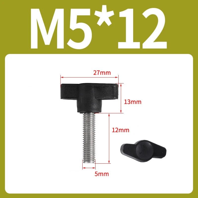 M4 M5 M6 M8 Wing Knob T - Handle Thumb Screw Bolts – Plastic Clamping Knob with Male Thread - HomeDIYer