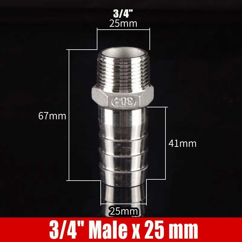 1/4"-4" Inch Female/Male Stainless Hose Connector Fitting For Air Water Fuel Gas